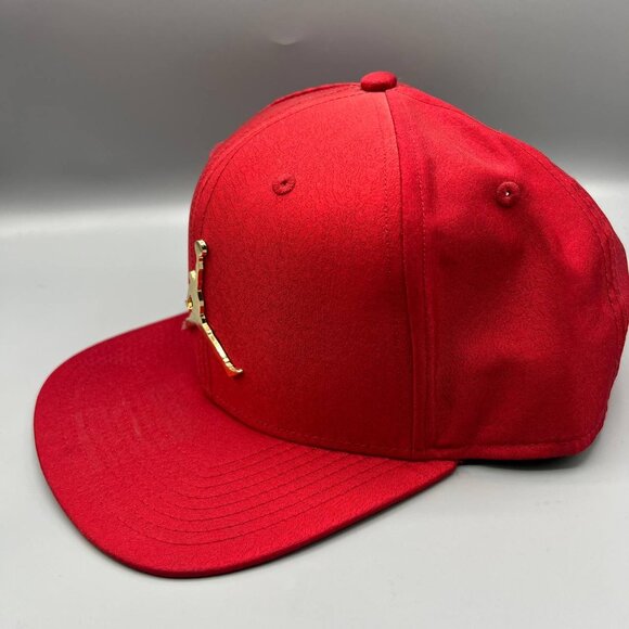 Air Jordan Hat Men Red Metal Logo Gold Cement Elephant Jumpman Snap Back Cap - Picture 2 of 8